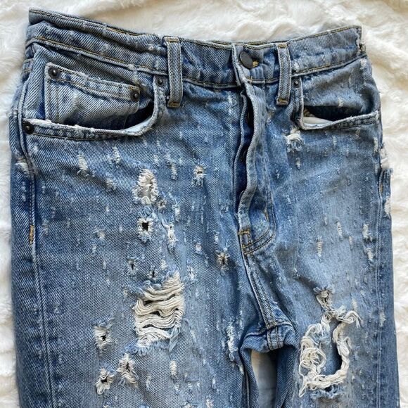 Carmar LF Portia Serre Distressed High Rise Straight Leg Denim Jean - Women’s 25 - Picture 9 of 10